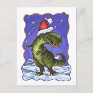 ティラノサウルス・クリスマス シーズンポストカード
