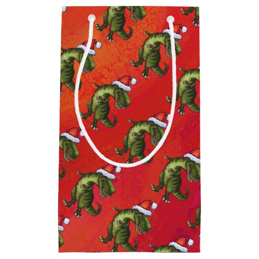 ティラノサウルス・クリスマス スモールペーパーバッグ (正面)