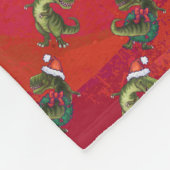ティラノサウルス・クリスマス フリースブランケット (角)