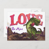 ティラノサウルス·バレンタイン·デー シーズンポストカード (正面/裏面)