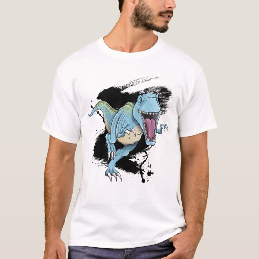 ティラノサウルス・レックスのレックスの恐竜のTレックスのTシャツ Tシャツ (正面)