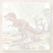 ティラノサウルス・レックスのレックスの恐竜 ガラスコースター (裏面)