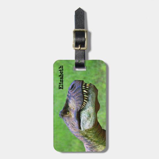 ティラノサウルス・レックスのレックスの荷物のラベル ラゲッジタグ (正面縦)