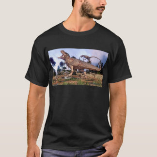 ティラノサウルス・レックスのレックス対Deinonychus Tシャツ