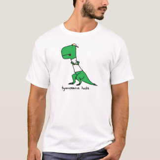 ティラノサウルス・レックスの吸水性の高いタオル地 Tシャツ