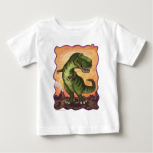ティラノサウルス・レックスの芸術の上 ベビーTシャツ