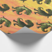 ティラノサウルス・レックスパターン ラッピングペーパー (角)