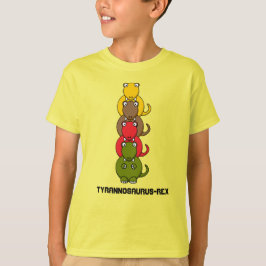 ティラノサウルス・レックス カラフル カートゥーン Tシャツ