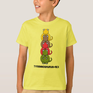 ティラノサウルス・レックス カラフル カートゥーン Tシャツ