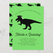 ティラノサウルス レックス T-レックス 恐竜 卒業パーティー 招待状 (正面/裏面)