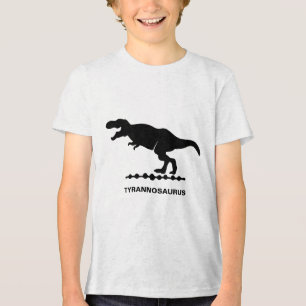 ティラノサウルス 恐竜 シルエット トライブレンドTシャツ