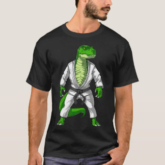ティラノサウルス 柔術 柔道 空手 テコンドー 武道 Tシャツ