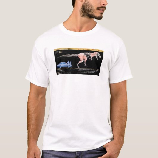 ティラノサウルス - 生物学 恐竜 ジュラシック Tシャツ (正面)