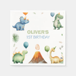 ティラノサウルス 誕生日パーティー スタンダードカクテルナプキン