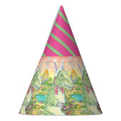 ティラノサウルスTレックス復活祭バニーパーティーハットディノ パーティーハット (左)