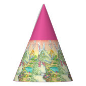 ティラノサウルスTレックス復活祭バニーパーティーハットディノ パーティーハット (左)