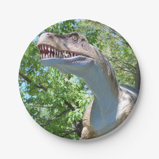 ティラノサウルスTレックス恐竜 ペーパープレート (正面)