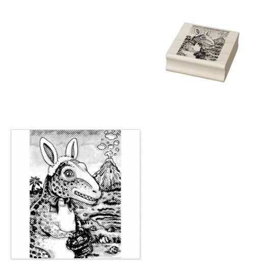 ティラノサウルスTレックス、イースター恐竜ゴムスタンプ ラバースタンプ (押印)