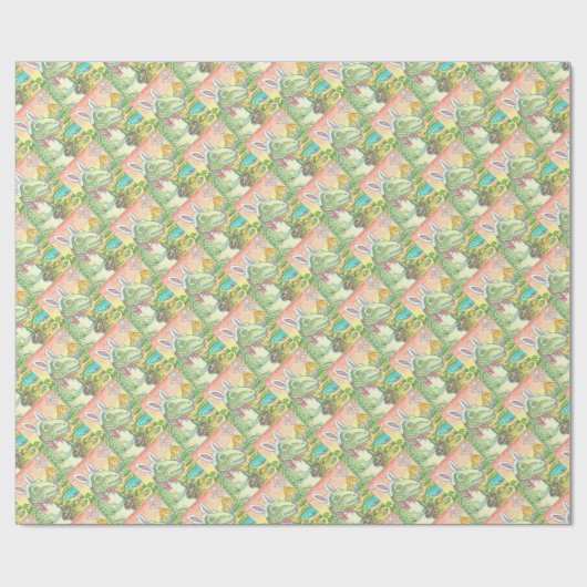 ティラノサウルスTレックス、ディーノイースターラッピング紙 ラッピングペーパー (フラット)