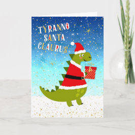 ティラノサンタクロースの面白いクリスマスカード シーズンカード