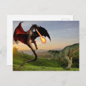 ティラノサール対レッドファイアのドラゴンバトル ポストカード (正面/裏面)