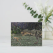 ティラノサール恐竜の風景のシーン ポストカード (スタンド正面)