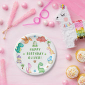 ティラノサール誕生日パーティー ペーパープレート (パーティー)