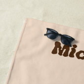 ティラノサールTレックス恐竜パーソナライズされた名 ビーチタオル (インサイチュ)