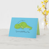 ティラノスヌースTレックススリーピータノラゾウのグリーティングカード カード (黄色い花)