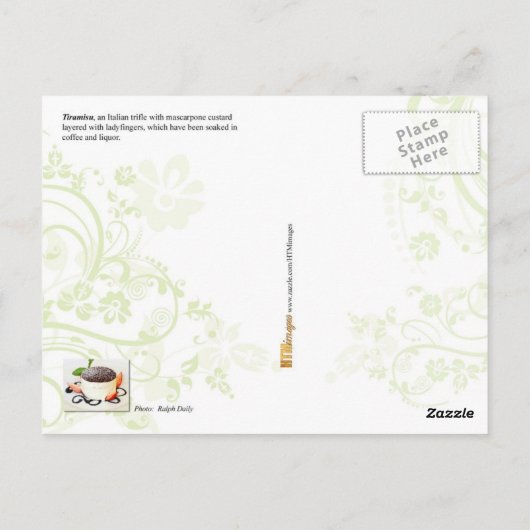 ティラミスイタリアン – 層状デザート ポストカード (裏面)