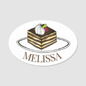 ティラミスエスイタリアンプレッソケーキデザートベーカリー 名札 (正面)