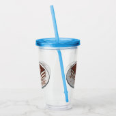 ティラミスケーキ漫画イラストレーション アクリルタンブラー (左)