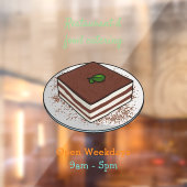 ティラミスケーキ漫画イラストレーション ウィンドウサイン (シート2)