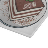 ティラミスケーキ漫画イラストレーション カッティングボード (角)