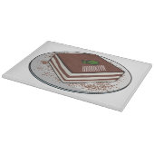 ティラミスケーキ漫画イラストレーション カッティングボード (角)