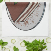 ティラミスケーキ漫画イラストレーション キッチンタオル (折り畳み)