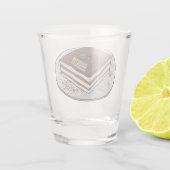 ティラミスケーキ漫画イラストレーション ショットグラス (裏面)