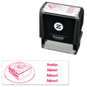 ティラミスケーキ漫画イラストレーション セルフインキングスタンプ (インサイチュ)