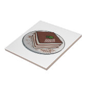 ティラミスケーキ漫画イラストレーション タイル (側面)