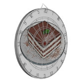 ティラミスケーキ漫画イラストレーション ダーツボード (正面左)