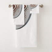 ティラミスケーキ漫画イラストレーション バスタオルセット (インサイチュ)