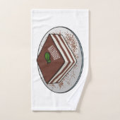 ティラミスケーキ漫画イラストレーション バスタオルセット (ハンドタオル)