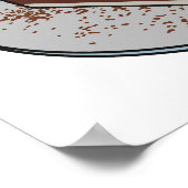 ティラミスケーキ漫画イラストレーション ポスター (角)