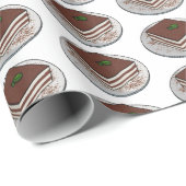 ティラミスケーキ漫画イラストレーション ラッピングペーパー (ロールコーナー)