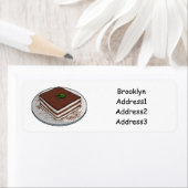 ティラミスケーキ漫画イラストレーション ラベル (インサイチュ)