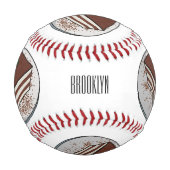 ティラミスケーキ漫画イラストレーション 野球ボール (裏面)