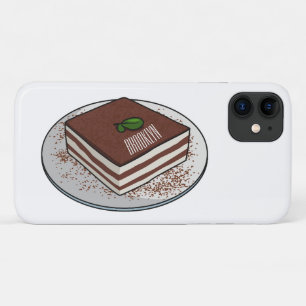 ティラミスケーキ漫画イラストレーション iPhone 11 ケース