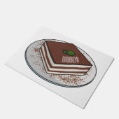 ティラミス ケーキの漫画イラスト ドアマット (アングル)