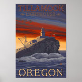ティラモックライトハウスヴィンテージ旅行ポスター ポスター (正面)