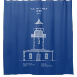 ティラモックロックライトハウス – オレゴン – AD シャワーカーテン